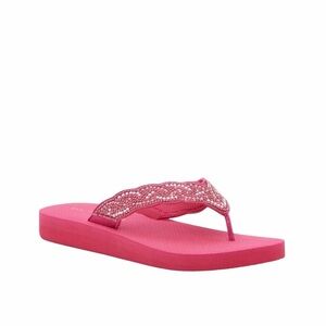 NWOT Kelly & Katie VERGO Pink & Silver Rhinestone Sandals - Size 6